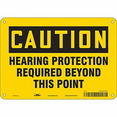 Safety Sign 7 in x 10 in Aluminum