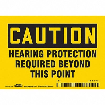 Safety Sign 3 1/2 inx5 in Vinyl