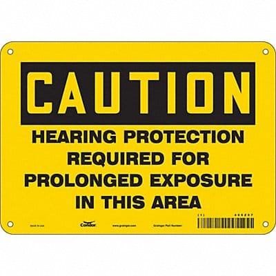 Safety Sign 7 in x 10 in Aluminum