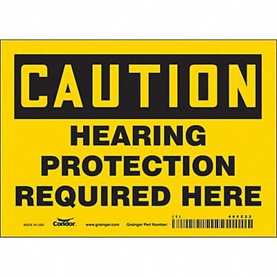 Safety Sign 5 in x 7 in Vinyl