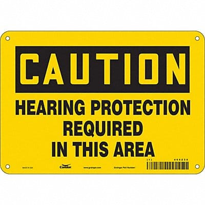 Safety Sign 7 in x 10 in Aluminum