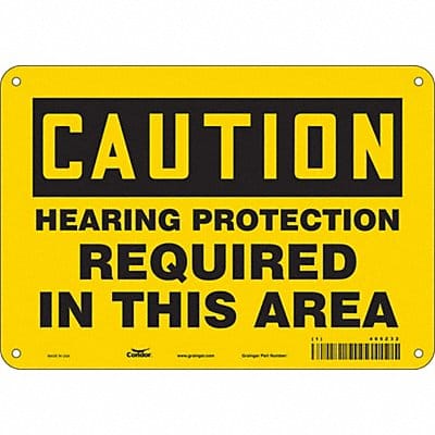 Safety Sign 7 in x 10 in Aluminum