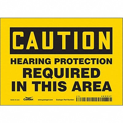 Safety Sign 5 inx7 in Vinyl