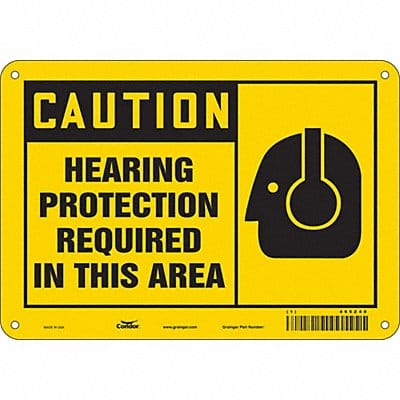 Safety Sign 7 in x 10 in Aluminum