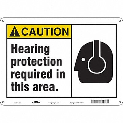 Safety Sign 10 in x 14 in Aluminum