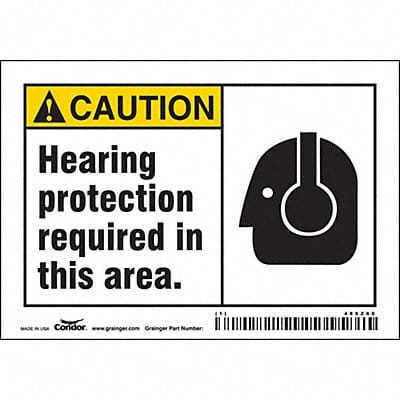 Safety Sign 3 1/2 inx5 in Vinyl
