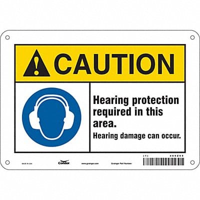 Safety Sign 7 inx10 in Polyethylene