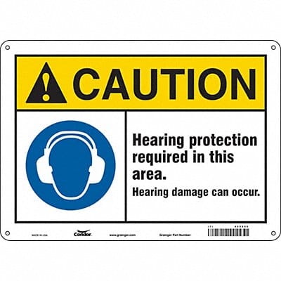 Safety Sign 10 inx14 in Polyethylene