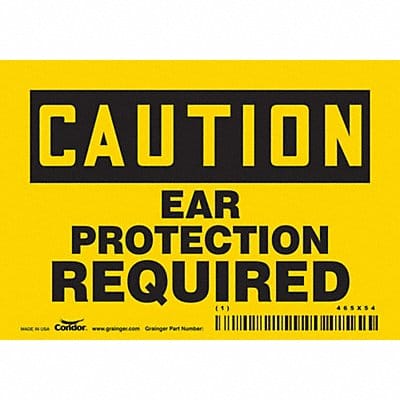 Safety Sign 3 1/2 inx5 in Vinyl