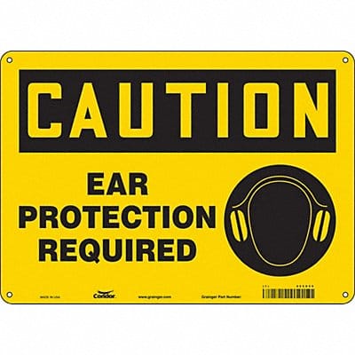 Safety Sign 10 in x 14 in Aluminum