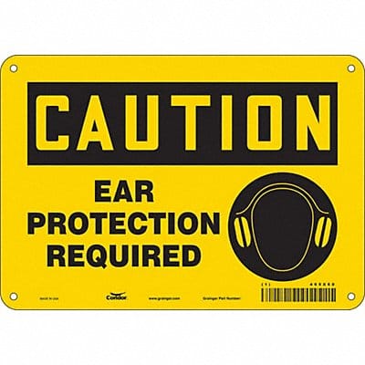 Safety Sign 7 inx10 in Polyethylene