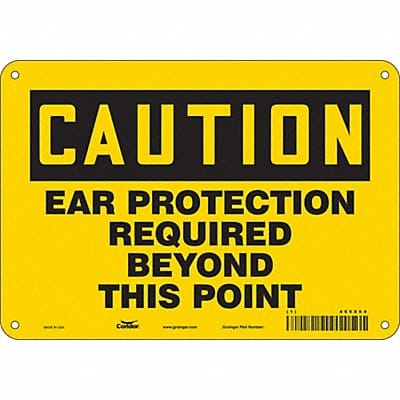 Safety Sign 7 in x 10 in Aluminum
