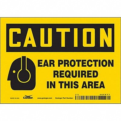 Safety Sign 5 in x 7 in Vinyl