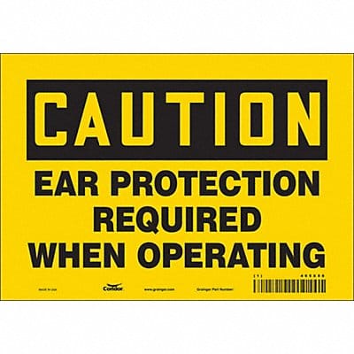 Safety Sign 7 in x 10 in Vinyl