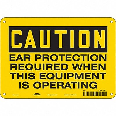 Safety Sign 7 in x 10 in Aluminum