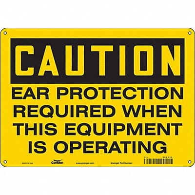 Safety Sign 10 in x 14 in Polyethylene