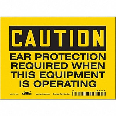 Safety Sign 5 in x 7 in Vinyl