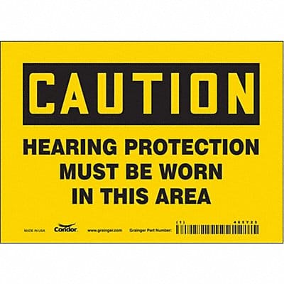 K0282 Safety Sign 5 inx7 in Vinyl