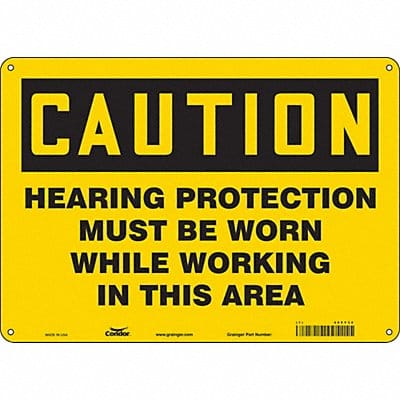 Safety Sign 10 inx14 in Aluminum