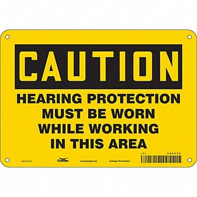 Safety Sign 7 inx10 in Polyethylene