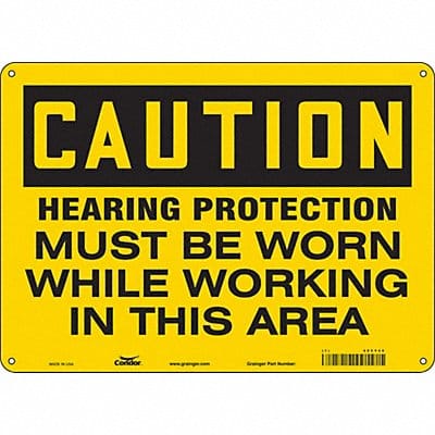 Safety Sign 10 inx14 in Polyethylene
