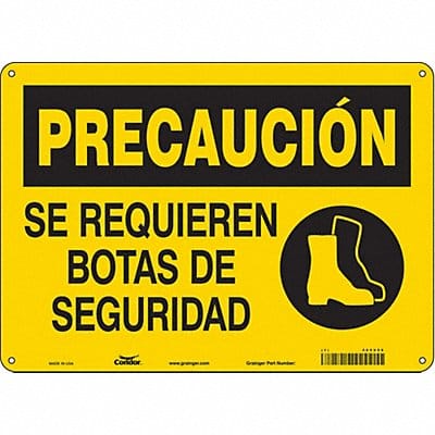 Safety Sign 10 in x 14 in Aluminum