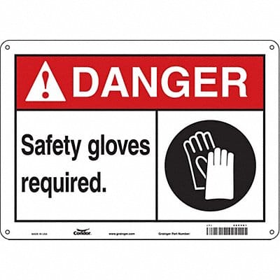 Safety Sign 10 in x 14 in Aluminum