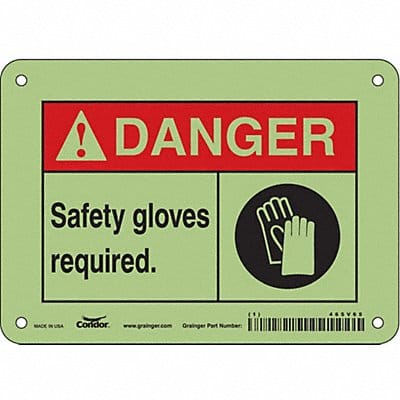 Safety Sign 5 in x 7 in Polyethylene
