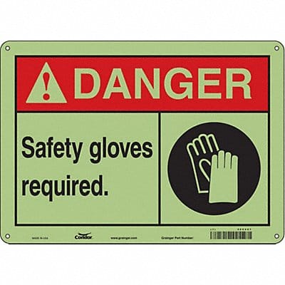 Safety Sign 10 in x 14 in Polyethylene