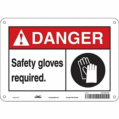 Safety Sign 7 inx10 in Polyethylene