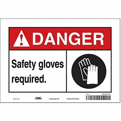 Safety Sign 7 inx10 in Vinyl