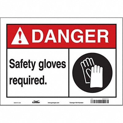 Safety Sign 10 in x 14 in Vinyl