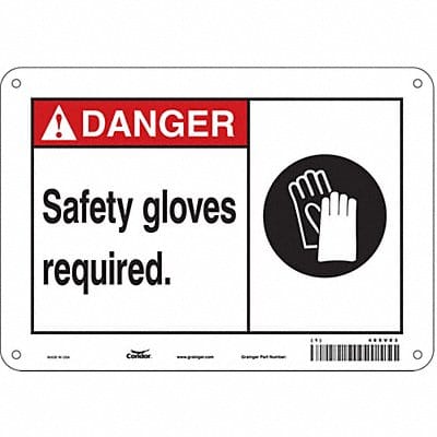 Safety Sign 7 in x 10 in Polyethylene