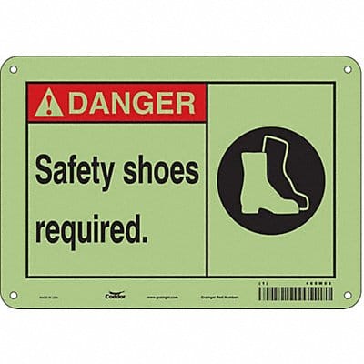 Safety Sign 7 in x 10 in Polyethylene