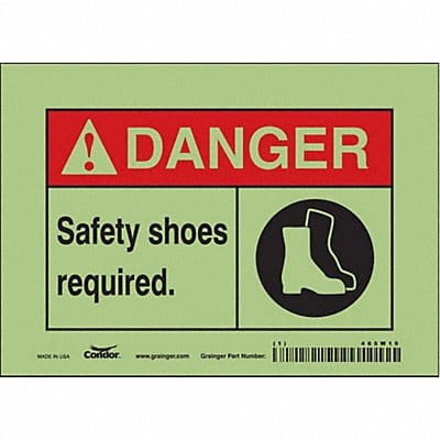 Safety Sign 5 in x 7 in Polyethylene