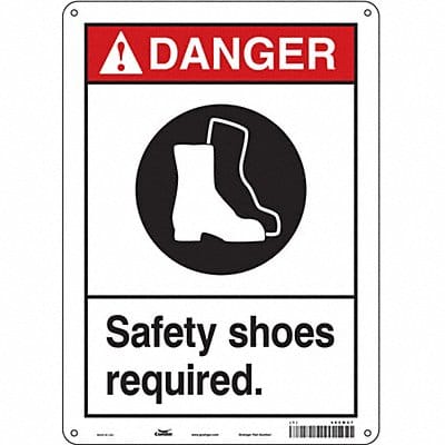 Safety Sign 14 in x 10 in Aluminum