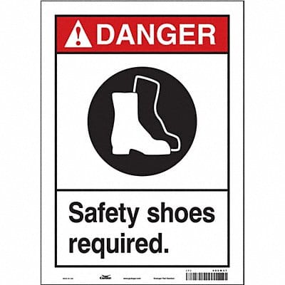 Safety Sign 14 in x 10 in Vinyl