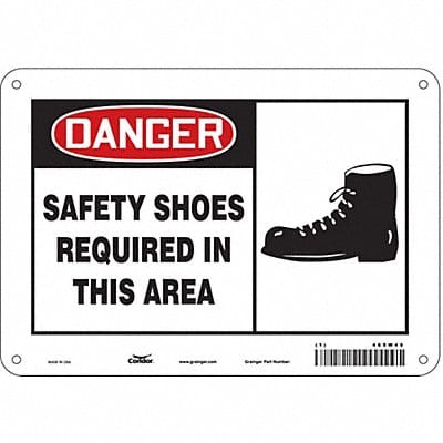 Safety Sign 7 inx10 in Polyethylene