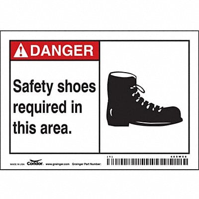 Safety Sign 3 1/2 inx5 in Vinyl