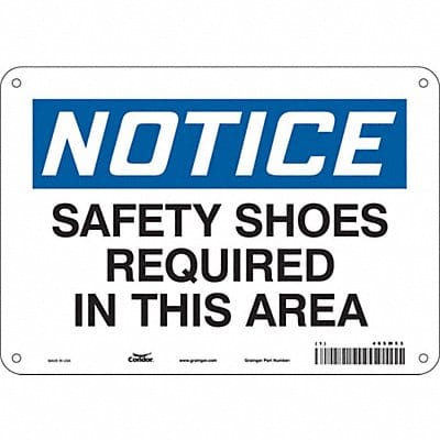 K0667 Safety Sign 7 in x 10 in Aluminum