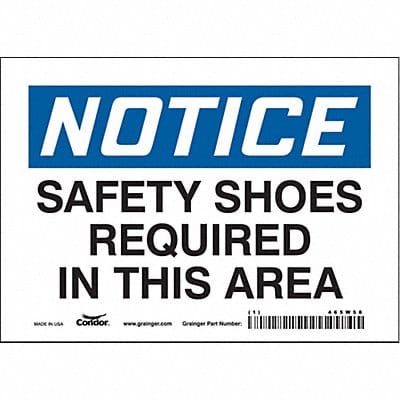 K0667 Safety Sign 5 in x 7 in Vinyl