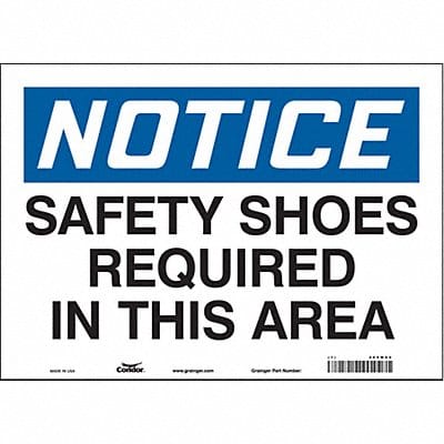 K0667 Safety Sign 10 inx14 in Vinyl