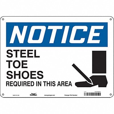 Safety Sign 10 inx14 in Aluminum
