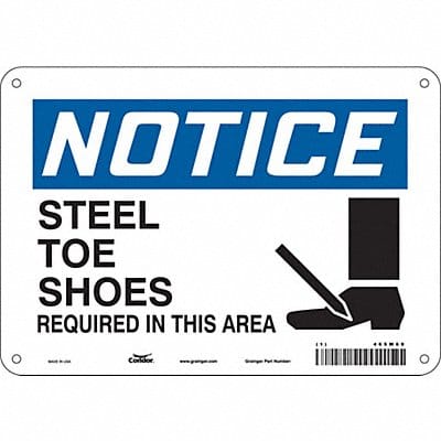 Safety Sign 7 inx10 in Polyethylene