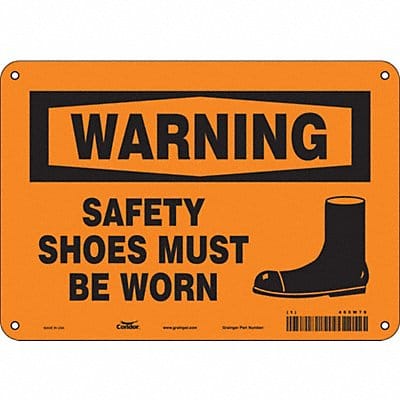 Safety Sign 7 in x 10 in Aluminum