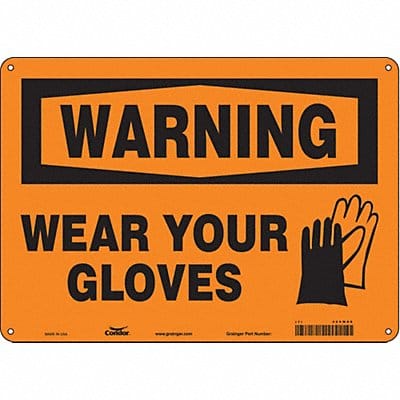 Safety Sign 10 in x 14 in Polyethylene