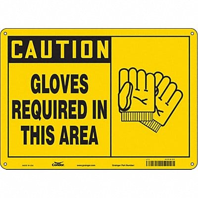 Safety Sign 10 in x 14 in Aluminum