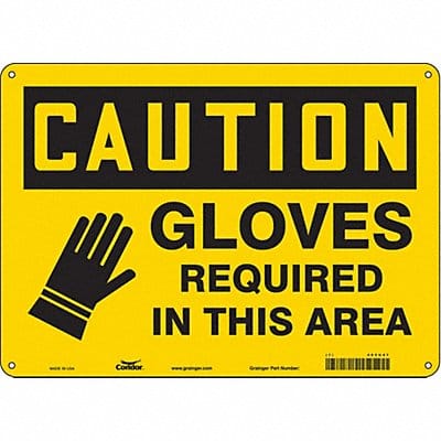 Safety Sign 10 inx14 in Polyethylene