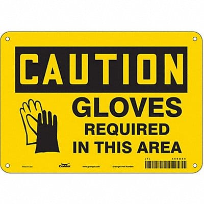 Safety Sign 7 in x 10 in Aluminum