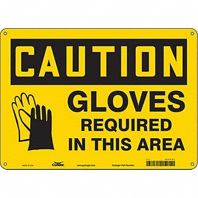 Safety Sign 10 inx14 in Polyethylene